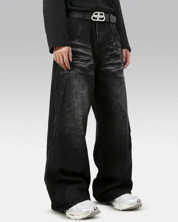 Y2k black baggy jeans "Sonic"