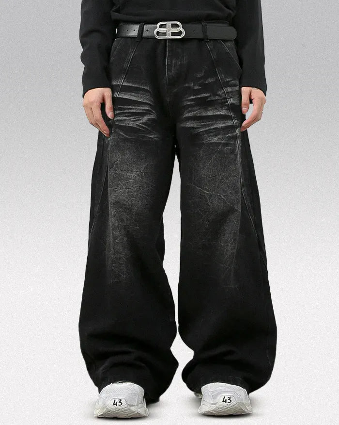 Y2k black baggy jeans "Sonic"