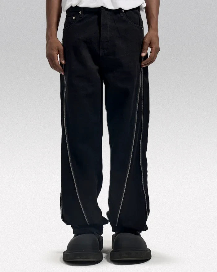 Y2k black jeans men "Eclipse"