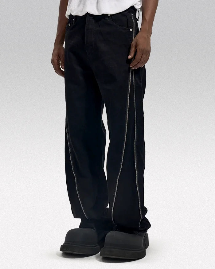 Y2k black jeans men "Eclipse"