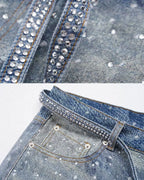 Y2k washed blue jeans "Celestial"