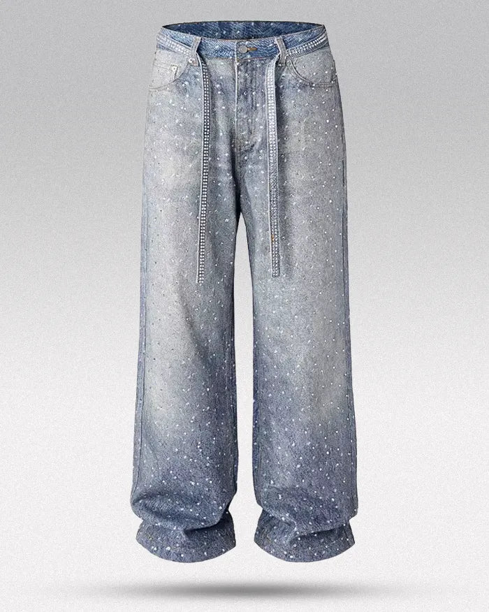 Y2k washed blue jeans "Celestial"