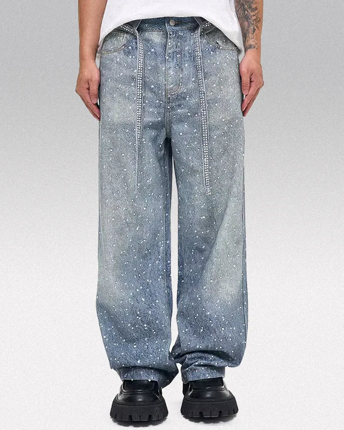 Y2k washed blue jeans "Celestial"