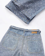 Y2k washed blue jeans "Celestial"