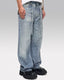 Y2k washed blue jeans "Celestial"